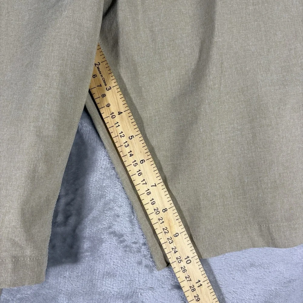 Volcom Men Shorts 36 Khaki Chino Twill Button Zipper Logo Beach Coastal Surfer‎